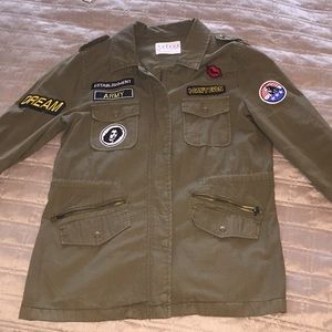 Designer Army Jacket with fun patches